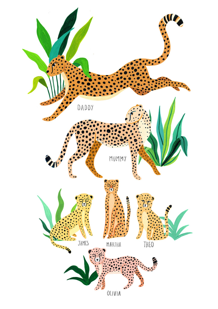 Personalised Cheetah Family - Amber Davenport