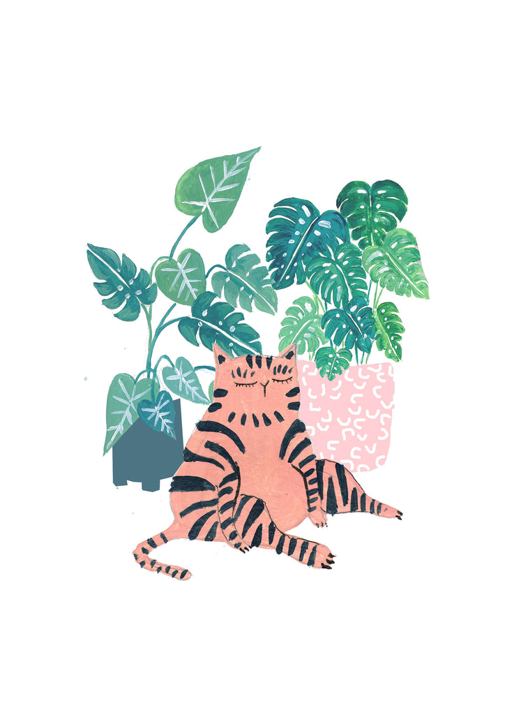 Striped Plant Cat - Amber Davenport
