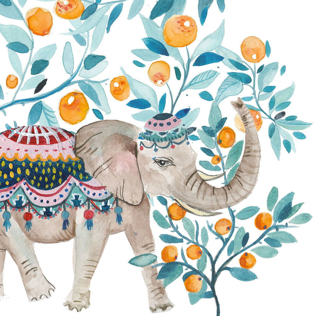 Orange Orchard Elephant - Amber Davenport