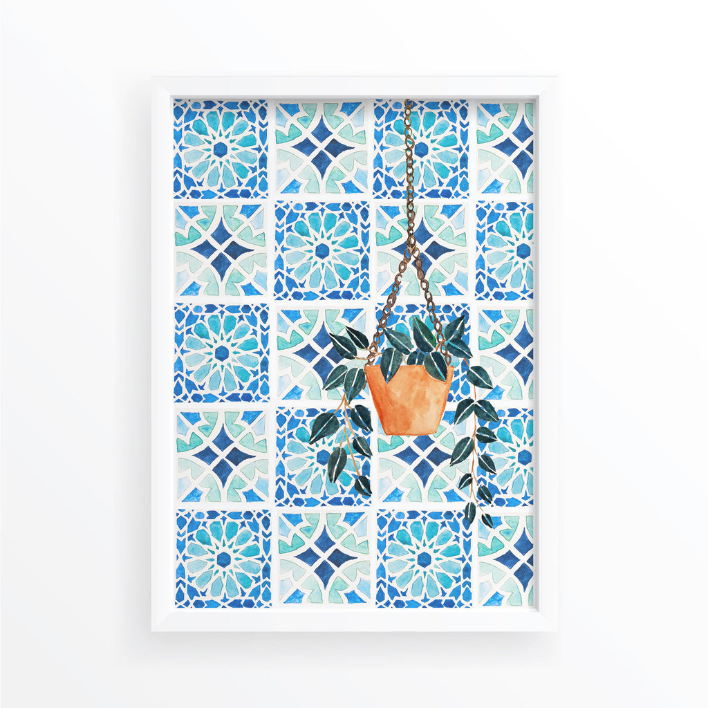 Blue Moroccan Tiles - Amber Davenport