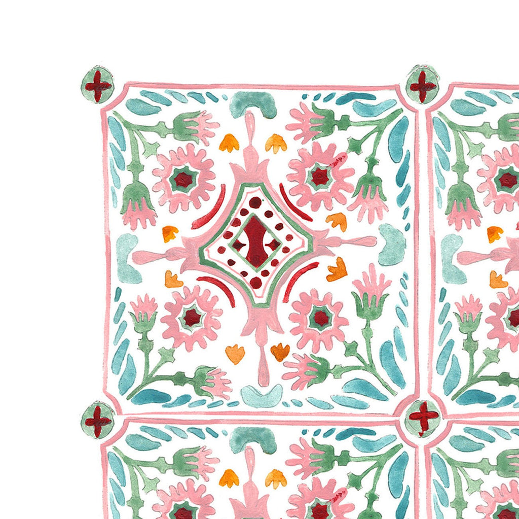 Pink Moroccan Tiles - Amber Davenport